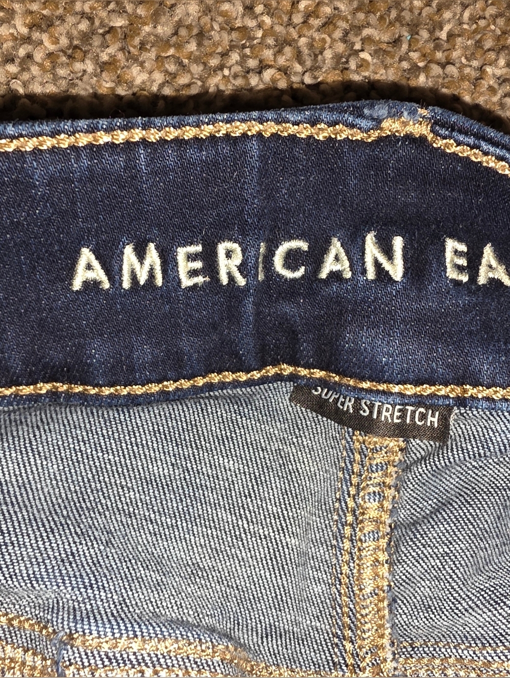 America Eagle Hi-rise Artist Flare Dark Indigo Jeans 18 Long - Picture 4 of 5